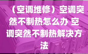 （空調(diào)維修）空調(diào)突然不制熱怎么辦 空調(diào)突然不制熱解決方法