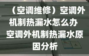 （空調(diào)維修）空調(diào)外機(jī)制熱漏水怎么辦 空調(diào)外機(jī)制熱漏水原因分析