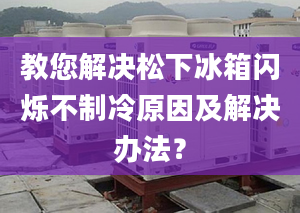 教您解決松下冰箱閃爍不制冷原因及解決辦法？