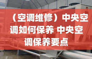 （空調(diào)維修）中央空調(diào)如何保養(yǎng) 中央空調(diào)保養(yǎng)要點