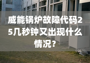 威能鍋爐故障代碼25幾秒鐘又出現(xiàn)什么情況？