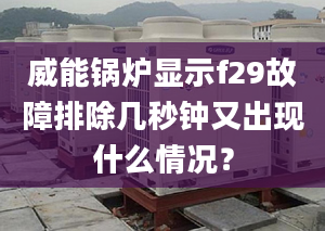 威能鍋爐顯示f29故障排除幾秒鐘又出現(xiàn)什么情況？