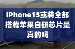 iPhone15或?qū)⑷看钶d蘋果自研芯片是真的嗎