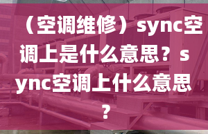 （空調(diào)維修）sync空調(diào)上是什么意思？sync空調(diào)上什么意思？