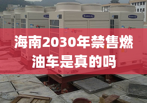 海南2030年禁售燃油車是真的嗎