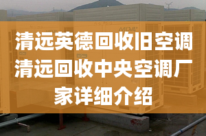 清遠(yuǎn)英德回收舊空調(diào)清遠(yuǎn)回收中央空調(diào)廠家詳細(xì)介紹