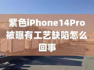 紫色iPhone14Pro被曝有工藝缺陷怎么回事