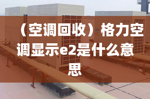 （空調(diào)回收）格力空調(diào)顯示e2是什么意思