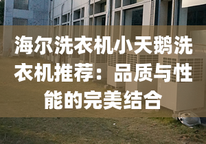 海爾洗衣機(jī)小天鵝洗衣機(jī)推薦：品質(zhì)與性能的完美結(jié)合