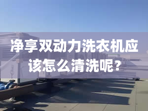 凈享雙動力洗衣機應該怎么清洗呢？