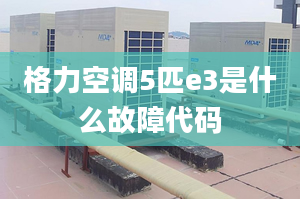 格力空調(diào)5匹e3是什么故障代碼