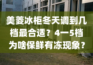 美菱冰柜冬天調(diào)到幾檔最合適？4一5檔為啥保鮮有凍現(xiàn)象？