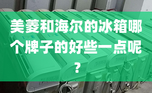 美菱和海爾的冰箱哪個(gè)牌子的好些一點(diǎn)呢？