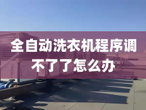 全自動洗衣機程序調(diào)不了了怎么辦