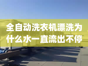 全自動洗衣機漂洗為什么水一直流出不停