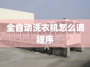 全自動(dòng)洗衣機(jī)怎么調(diào)程序