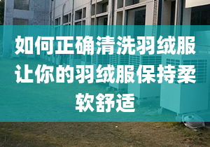 如何正確清洗羽絨服讓你的羽絨服保持柔軟舒適