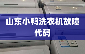 山東小鴨洗衣機故障代碼