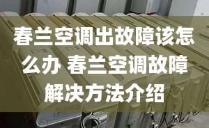 春蘭空調(diào)出故障該怎么辦 春蘭空調(diào)故障解決方法介紹