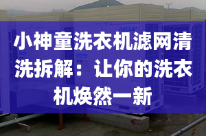 小神童洗衣機濾網(wǎng)清洗拆解：讓你的洗衣機煥然一新