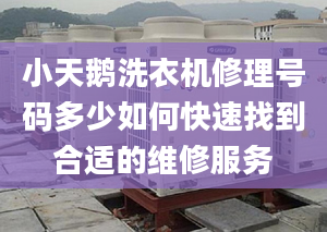 小天鵝洗衣機(jī)修理號(hào)碼多少如何快速找到合適的維修服務(wù)