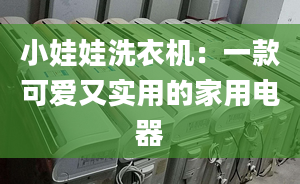 小娃娃洗衣機(jī)：一款可愛又實(shí)用的家用電器