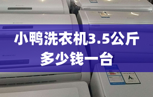 小鴨洗衣機3.5公斤多少錢一臺