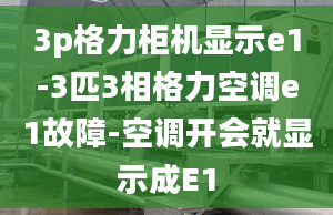 3p格力柜機顯示e1-3匹3相格力空調(diào)e1故障-空調(diào)開會就顯示成E1