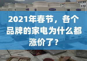 2021年春節(jié)，各個品牌的家電為什么都漲價了？