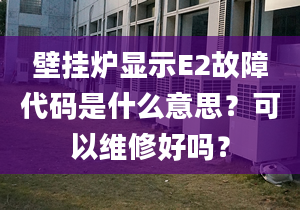 壁掛爐顯示E2故障代碼是什么意思？可以維修好嗎？