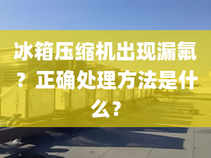 冰箱壓縮機出現漏氟？正確處理方法是什么？