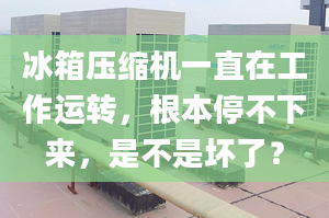 冰箱壓縮機一直在工作運轉，根本停不下來，是不是壞了？