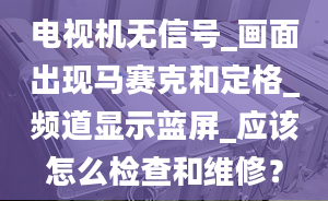 電視機無信號_畫面出現馬賽克和定格_頻道顯示藍屏_應該怎么檢查和維修？