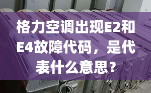 格力空調(diào)出現(xiàn)E2和E4故障代碼，是代表什么意思？