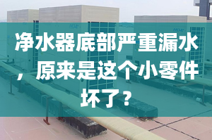 凈水器底部嚴(yán)重漏水，原來是這個小零件壞了？