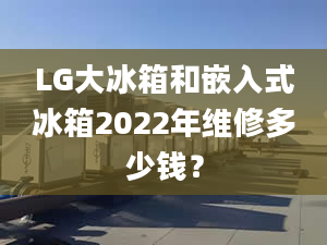 LG大冰箱和嵌入式冰箱2022年維修多少錢？