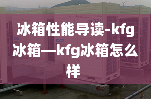 冰箱性能導(dǎo)讀-kfg冰箱—kfg冰箱怎么樣 