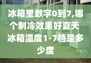 冰箱里數(shù)字0到7,哪個(gè)制冷效果好夏天 冰箱溫度1-7檔是多少度