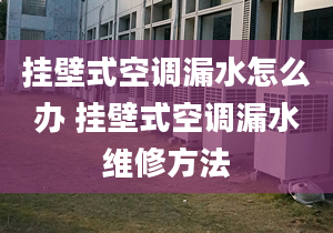 掛壁式空調(diào)漏水怎么辦 掛壁式空調(diào)漏水維修方法