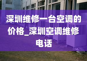 深圳維修一臺空調(diào)的價格_深圳空調(diào)維修電話