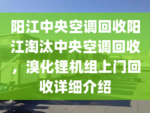 陽江中央空調(diào)回收陽江淘汰中央空調(diào)回收，溴化鋰機(jī)組上門回收詳細(xì)介紹