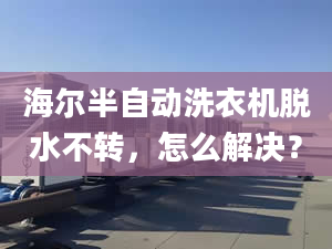 海爾半自動(dòng)洗衣機(jī)脫水不轉(zhuǎn)，怎么解決？