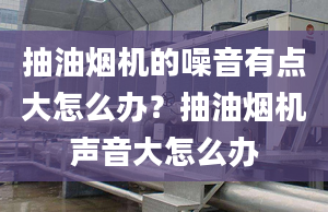 抽油煙機(jī)的噪音有點(diǎn)大怎么辦？抽油煙機(jī)聲音大怎么辦