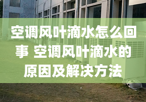 空調(diào)風(fēng)葉滴水怎么回事 空調(diào)風(fēng)葉滴水的原因及解決方法