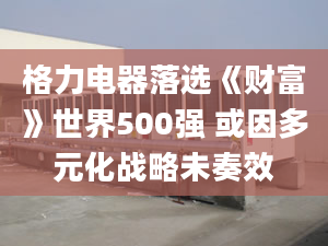 格力電器落選《財富》世界500強 或因多元化戰(zhàn)略未奏效